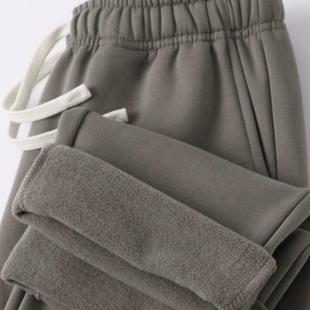 MAROLIO~不挑腿型！秋冬加绒直筒卫裤男女款百搭宽松运动休闲长裤