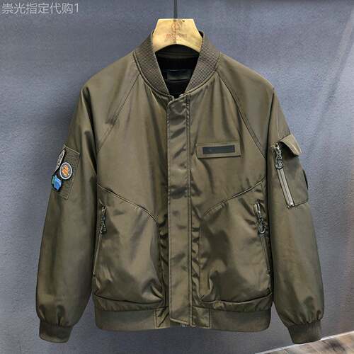 UASK飞行员夹克外套男春秋季2026新款痞帅工装高端男士棒球服宽松