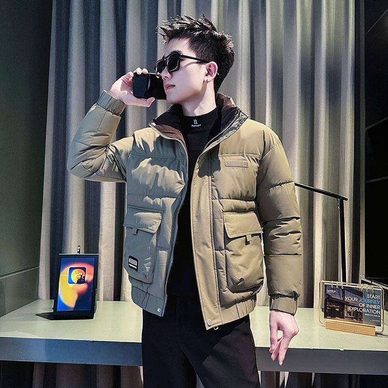 高端轻奢羽绒棉服男款秋冬季2025新款棉袄痞帅冬装休闲简约外套