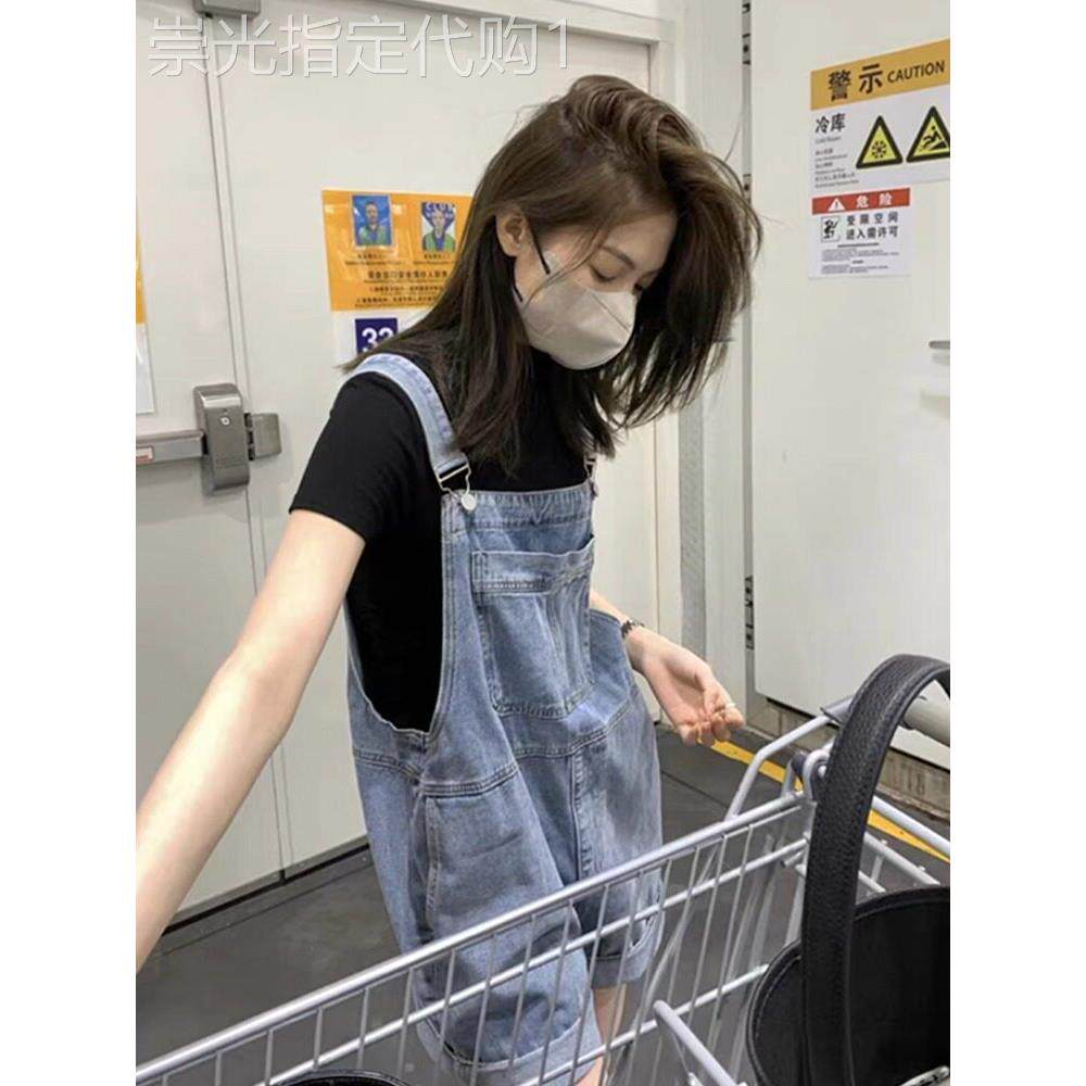 牛仔抱婴袋裤女2025新款夏款洋派减龄宽松休闲小个子直筒阔腿短裤
