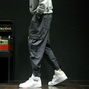 香港TT束脚工装裤男潮牌加绒秋冬宽松大码ins超火余文乐休闲裤子