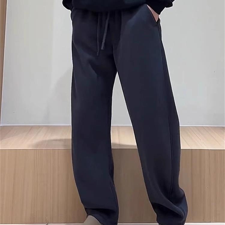 Home Daily~弯刀休闲裤男春秋宽松水桶裤垂感直筒男士运动卫裤潮