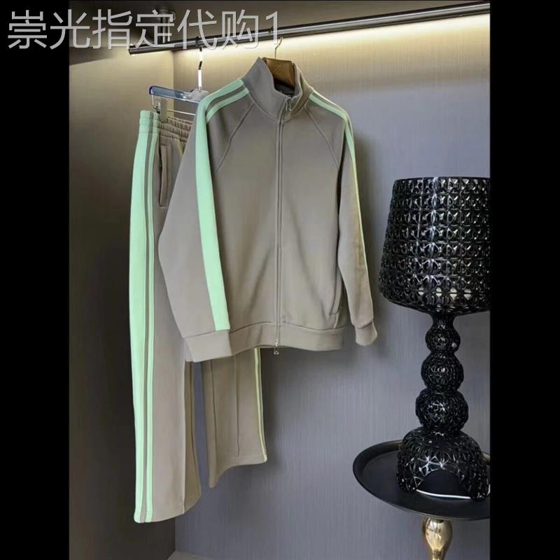 春秋男士侧边条纹织带套装拉链立领外套休闲运动夹克卫裤潮男时尚