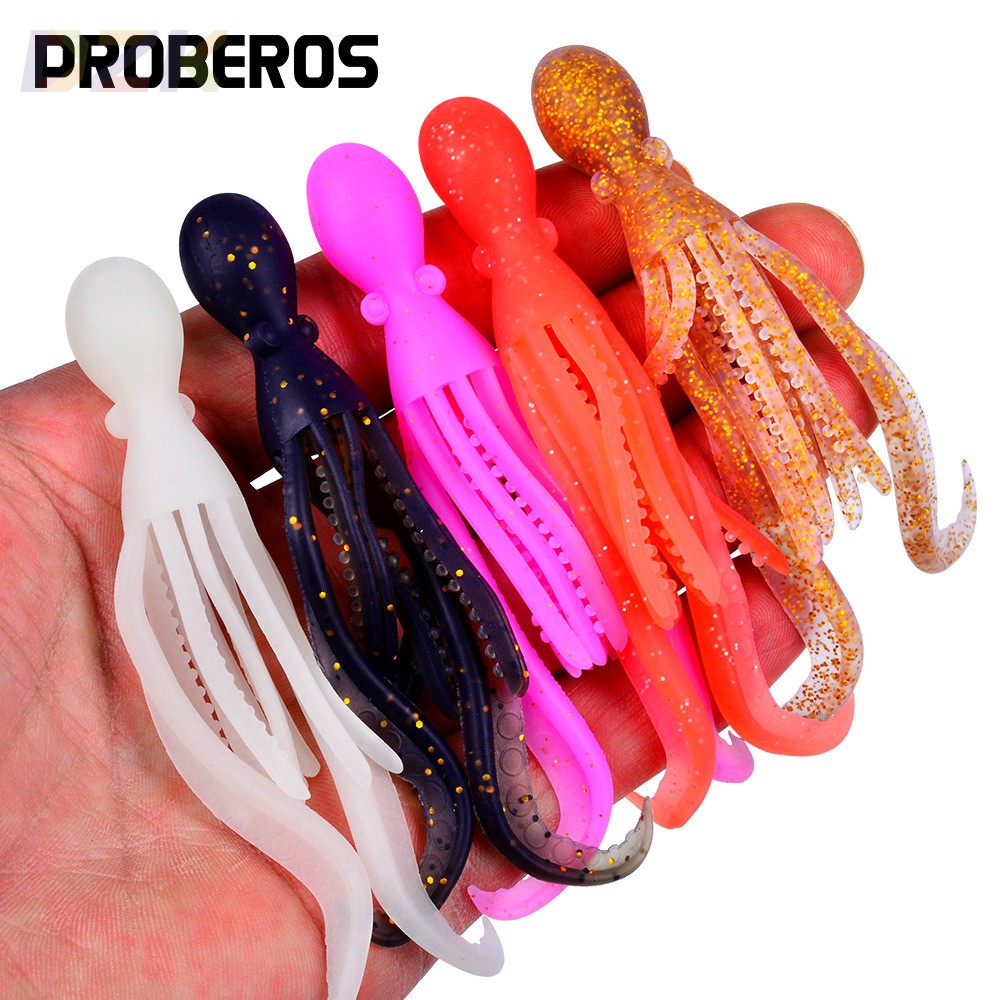 仿真鱿鱼软饵 高弹章鱼乌贼路亚假饵10cm/4.8g海钓船钓八爪鱼软.8