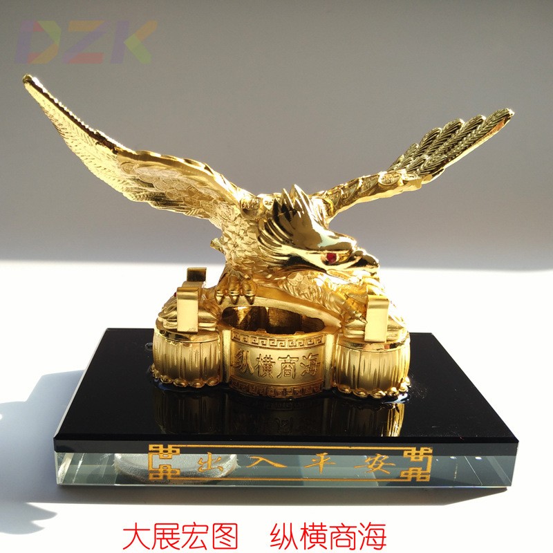 新品汽车香水座 金属雄鹰汽车香水 车载大鹏展翅香水座一件代发.5