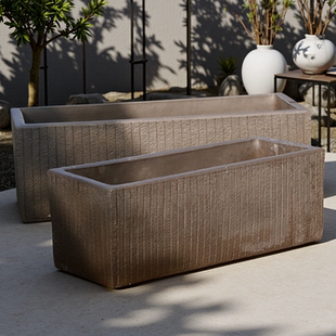 长方形陶瓷鱼缸水景盆户外种菜盆栽绿植盆水培方花箱紫砂缸假山盆