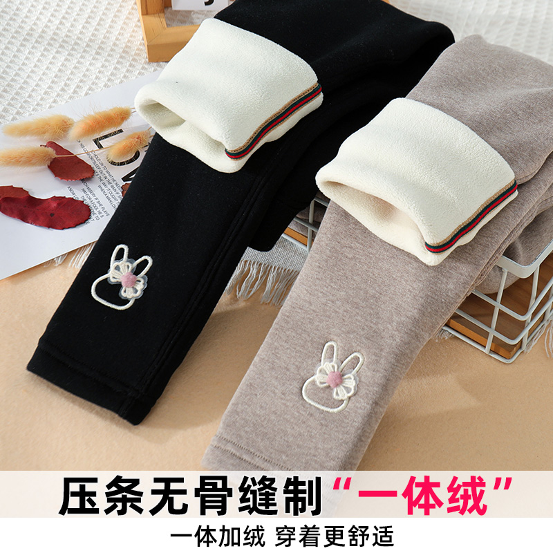 2023新款女童冬季加绒打底裤