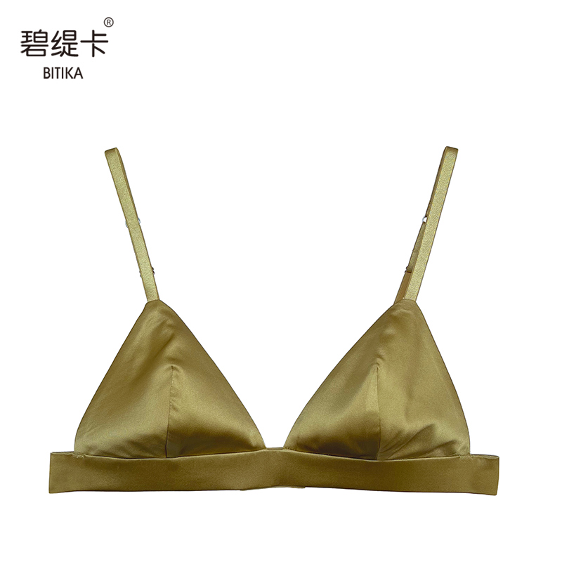 桑蚕丝无钢圈小胸内衣法式文胸