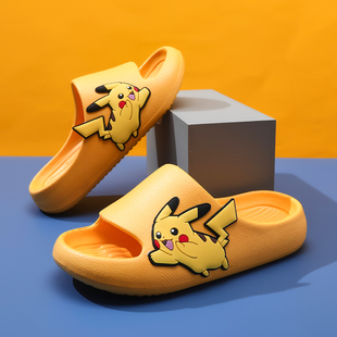 室内家居洗澡防滑软底宝宝凉拖男孩 新款 皮卡丘儿童拖鞋 男童夏季
