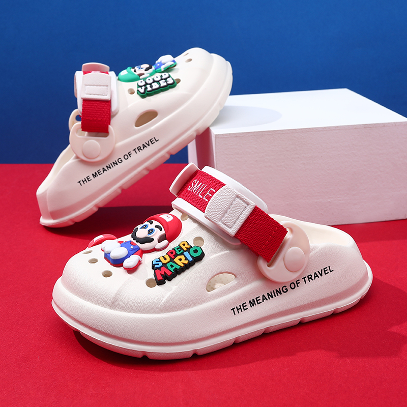 兒童夏季防滑軟底洞洞鞋