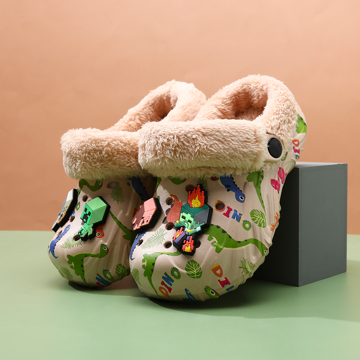 2025年冬季新款儿童棉拖鞋男童