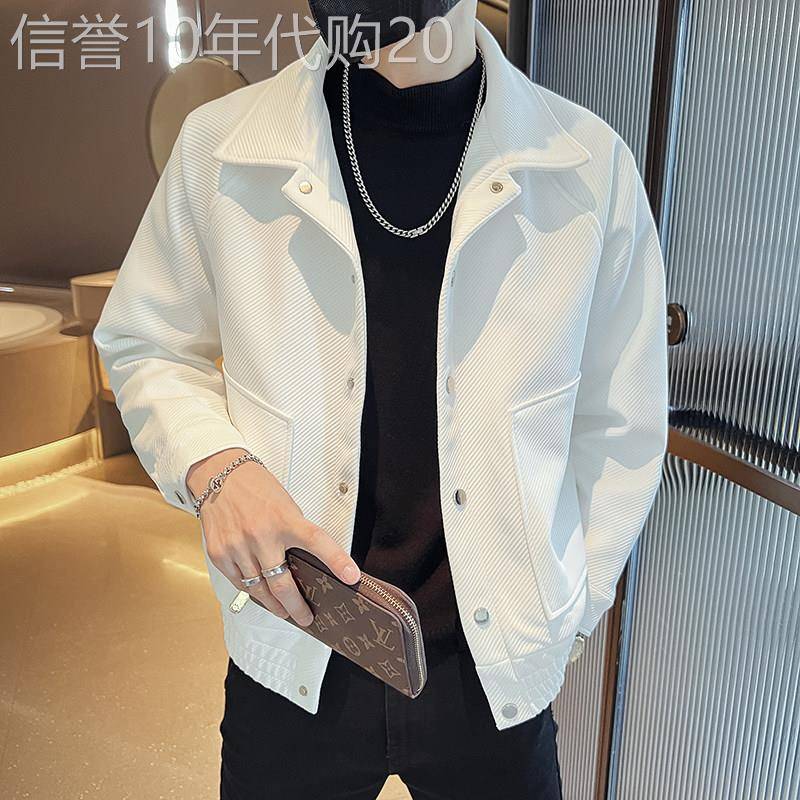 STIFER GENNE白色夹克外套男春秋2026新款高端休闲男士棒球服宽松