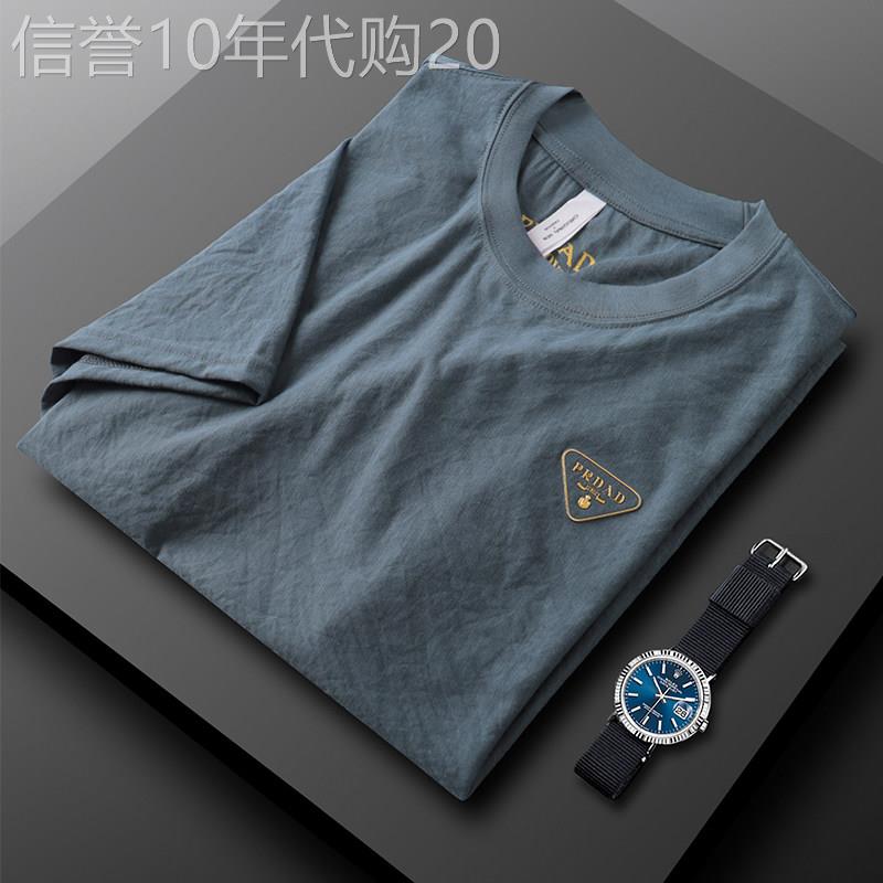 STIFERGENNE棉麻短袖t恤男夏季2026新款刺绣高端休闲男士汗衫宽松