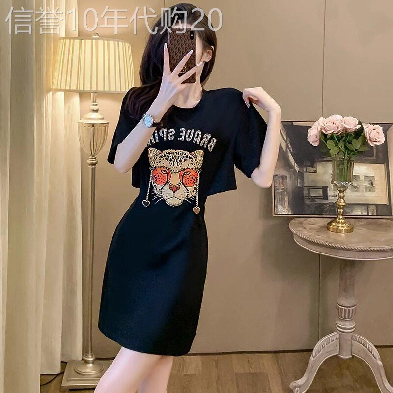 欧洲站黑色露腰休闲洋装女2026夏季新款收腰显瘦短袖半身裙子潮