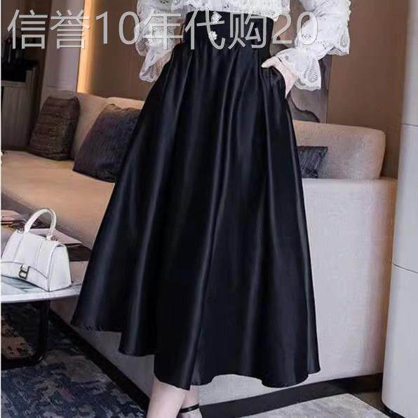 黑色半身裙女士秋冬2025新款高腰显瘦a字小个子赫本风大摆伞裙子