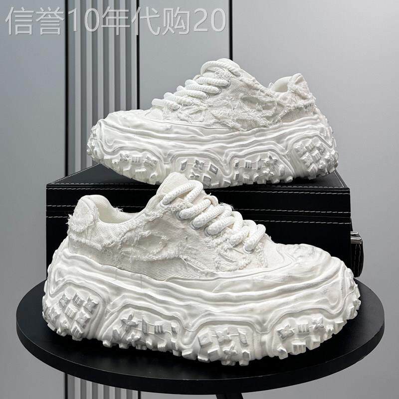 让你轻松驾驭潮流~ MAKISO!新款时尚痞帅老爹鞋男厚底气质小白鞋