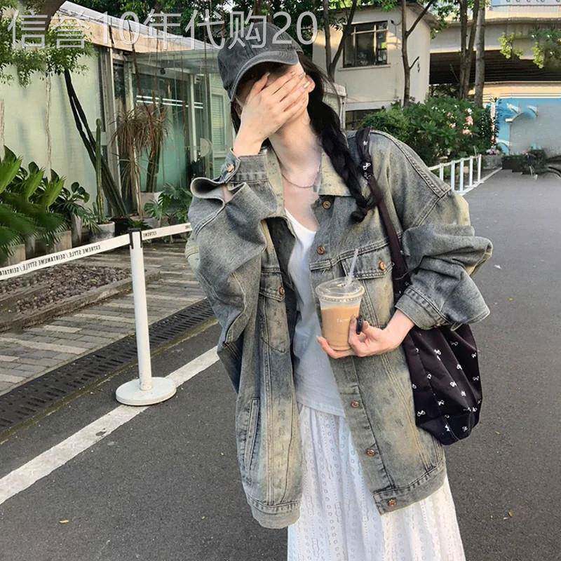 牛仔外套女春秋季2026新款高级感宽松bf慵懒风小个子夹克开衫上衣