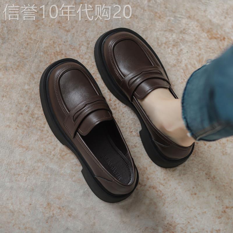 春季和秋季女鞋英伦风格小皮鞋女鞋2025新拖鞋真真皮鞋Jk厚底乐福