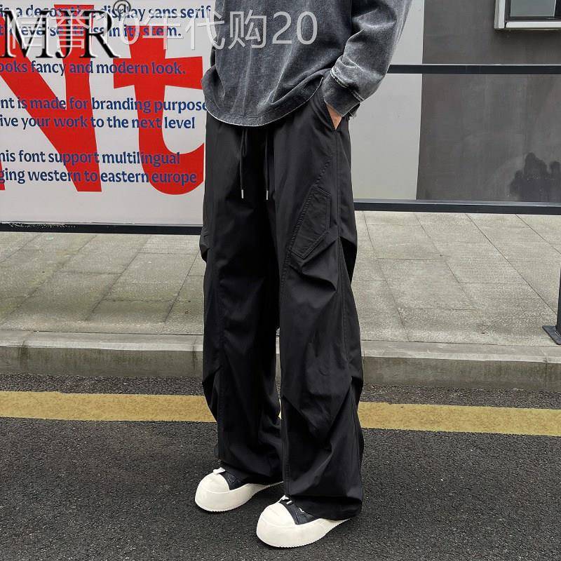 高端男士美式工装伞兵裤2026新款秋季休闲运动直筒裤男款百搭长裤