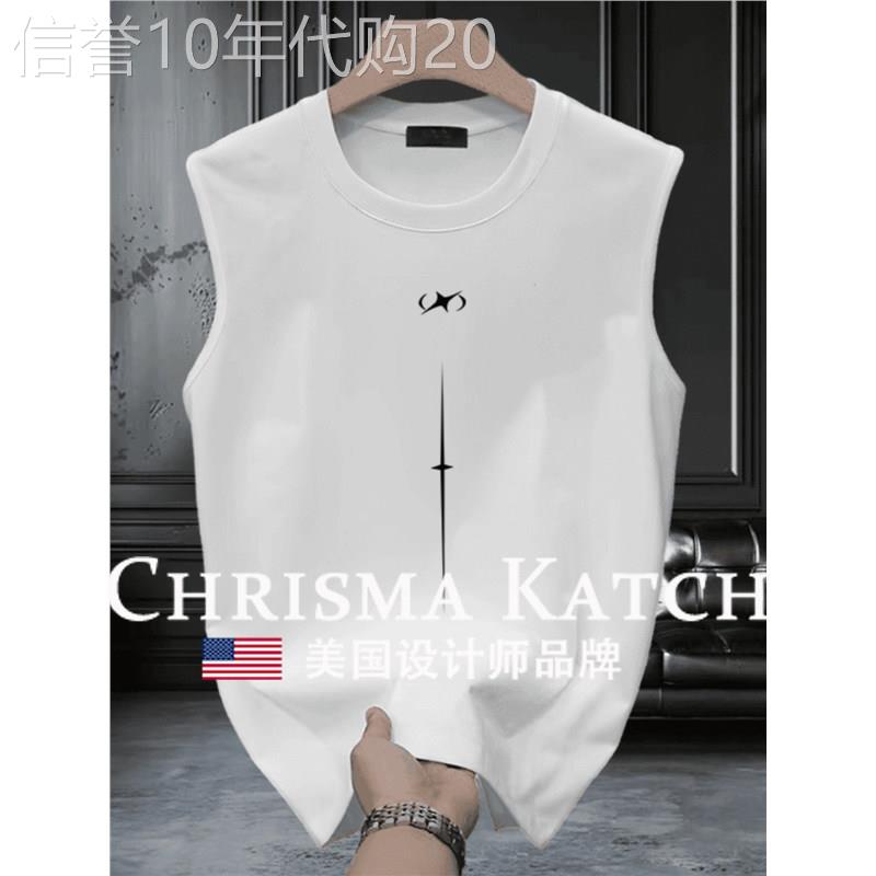 出口美国⭐Chrisma Katch~美式潮流纯棉无袖休闲运动篮球夏季背心