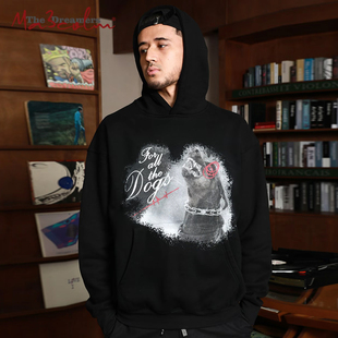 Ma3colm追梦ForAllTheDogs野兽派狗头纯棉加绒连帽卫衣宽松卡米然