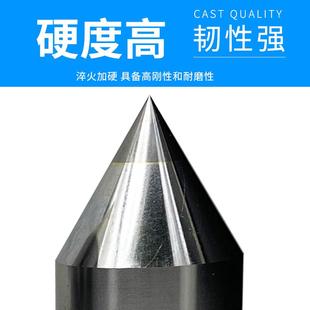 屹峤车床回转顶针配件活络直柄顶针合金白钢中心轴头活动顶针头部