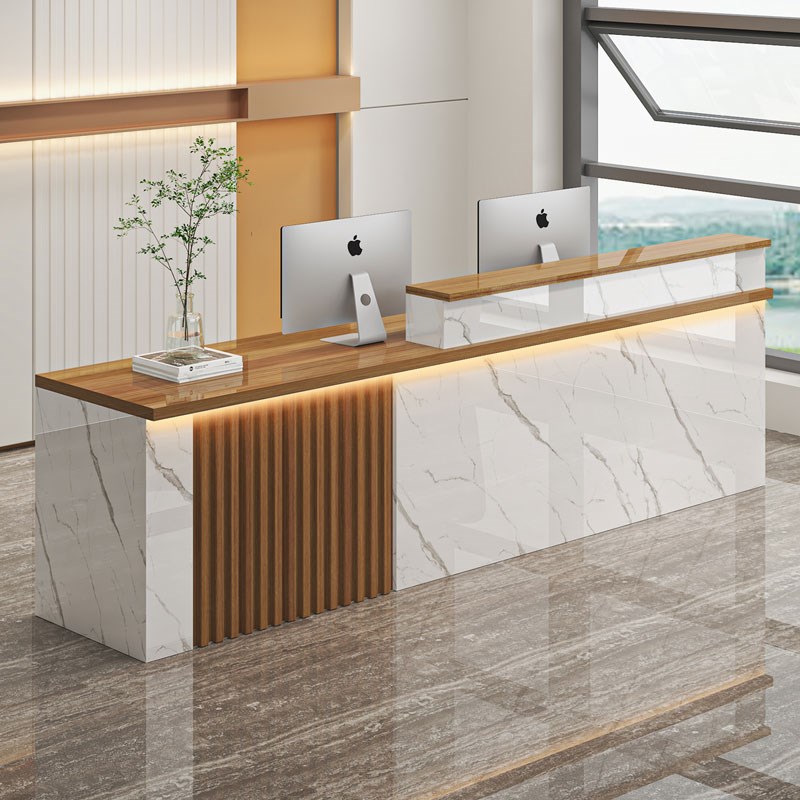 收银台店铺小型吧台美容院柜台简约现代商用吧台桌公司前台接待台