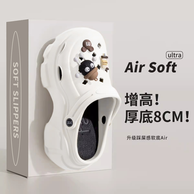 厚底洞洞鞋女款2024防滑eva