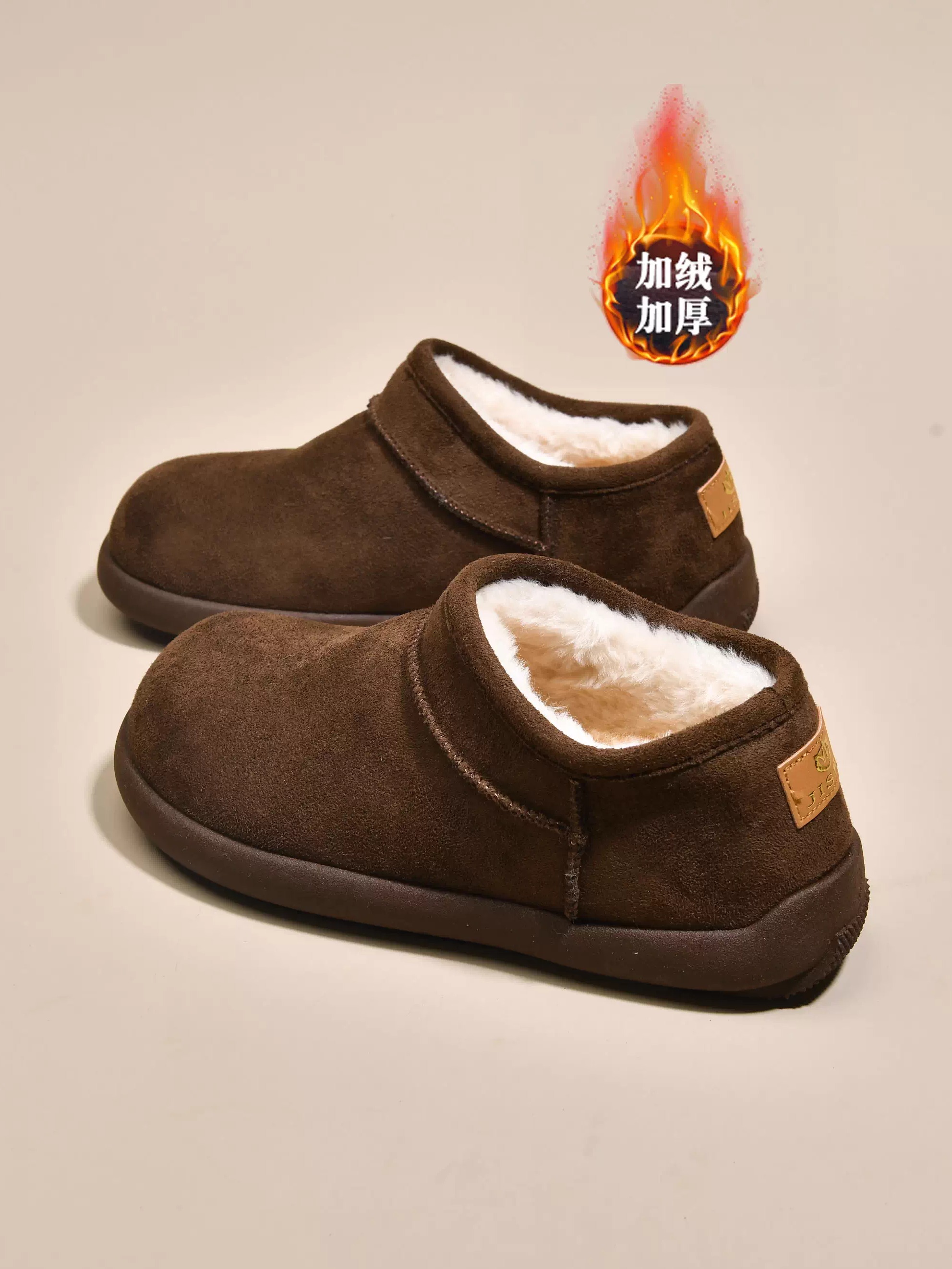 厚底面包勃肯鞋保暖雪地靴子女2025冬季新款加绒加厚爆款东北棉鞋