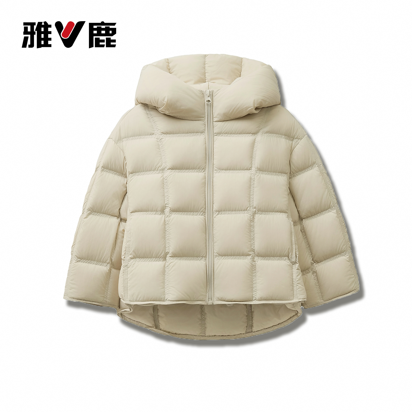 雅鹿女童中长款加厚保暖羽绒服