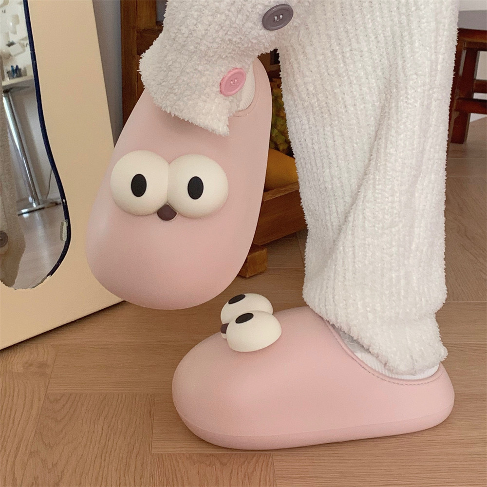 室内大眼睛防水月子鞋男