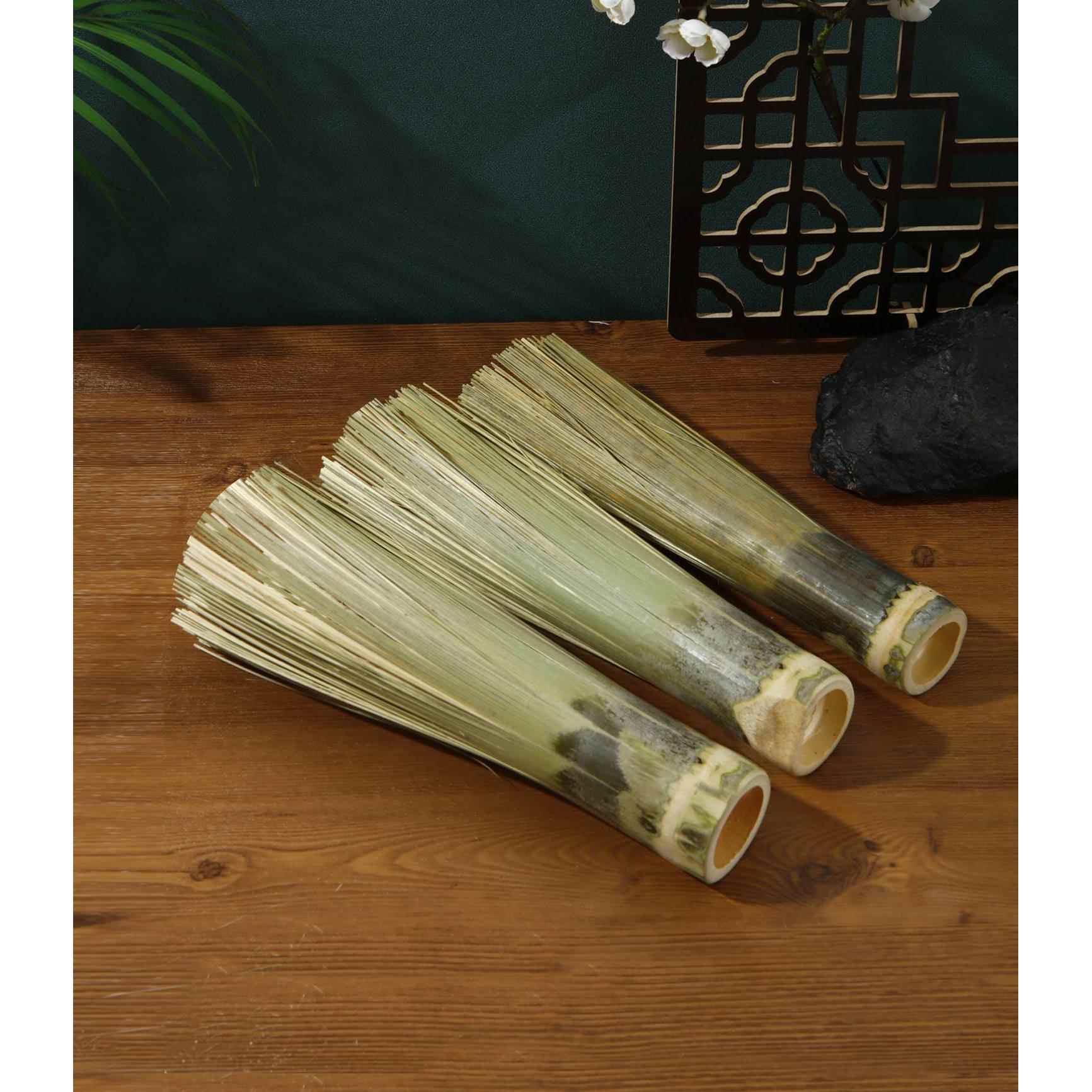 纯手工制作竹刷锅竹片洗