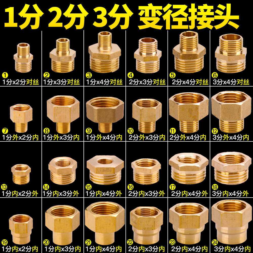 4分转2分3分接头内外丝补