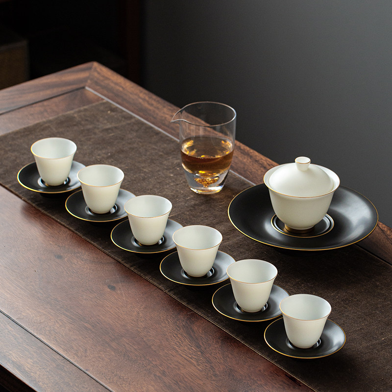 陶艺公社 无争德化羊脂玉白瓷功夫茶具家用客厅日式盖碗茶杯套装|ruв категории посуда, чайный сервиз, кунг - Фу, чайный сервиз - от Buy2taobao.com для оказания профессиональной услуги покупки агента Taobao