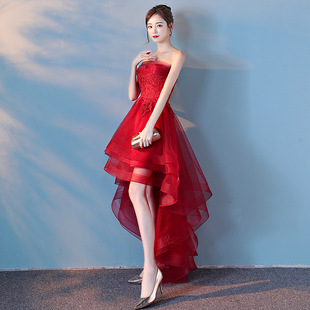 晚礼服女2020新款 晚宴主持人礼服裙端庄大气 宴会优雅性感长款