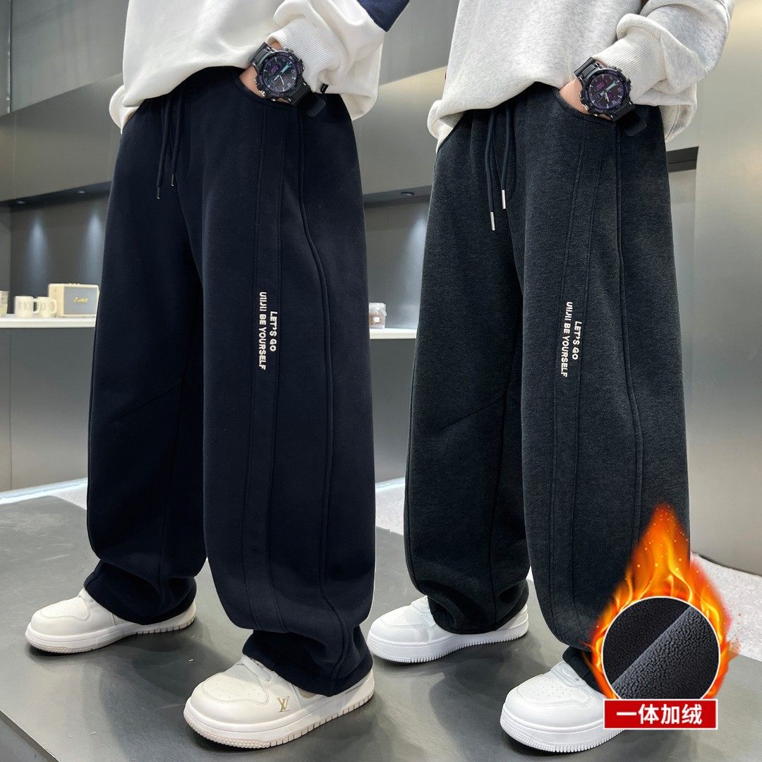 男童裤子冬款儿童运动长裤男孩2025新款中大童加绒一体绒休闲裤,童装/婴儿装/亲子装,儿童运动裤,淘宝优惠券,粉丝福利购,淘宝优惠卷