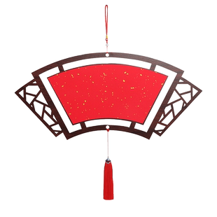 秋凝斋新中式木质镂空挂件万年红手写福字空白对联纸版半生半熟空白纸书法专用红纸宣纸创意春节婚庆喜字装饰