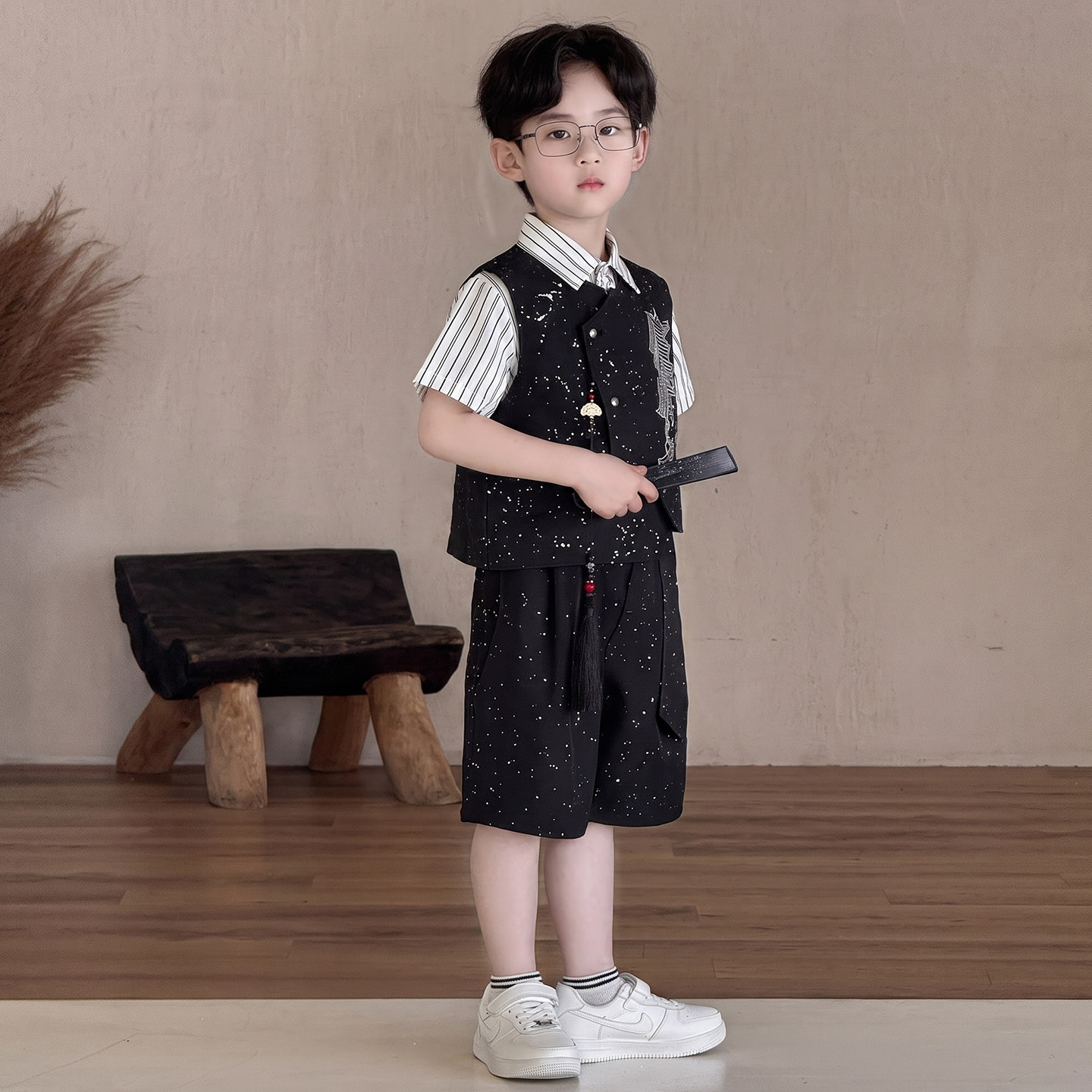 新中式儿童古风小主持人礼服