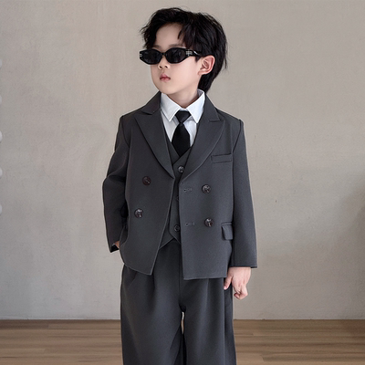 男童新款西装套装生日礼服