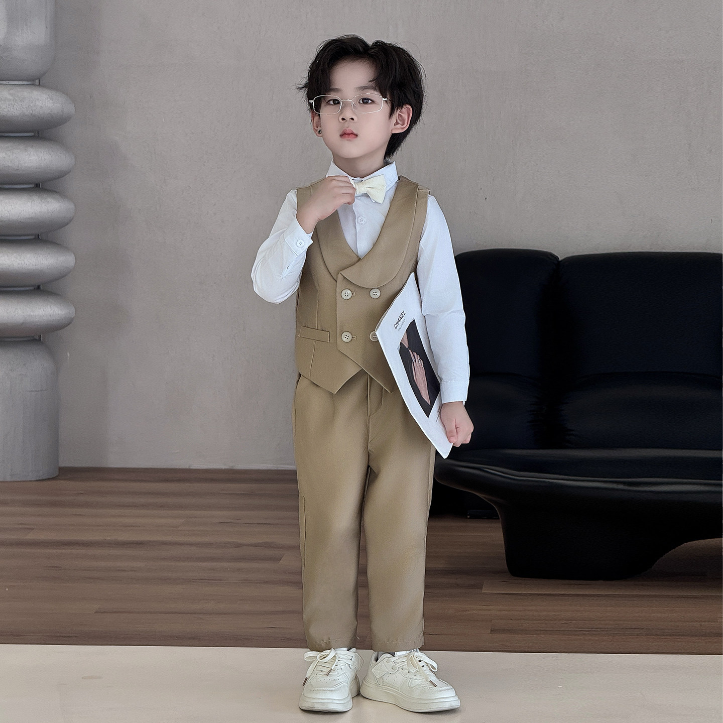 男童礼服2026春款儿童小西服套装帅气男孩婚礼花童小主持人演出服