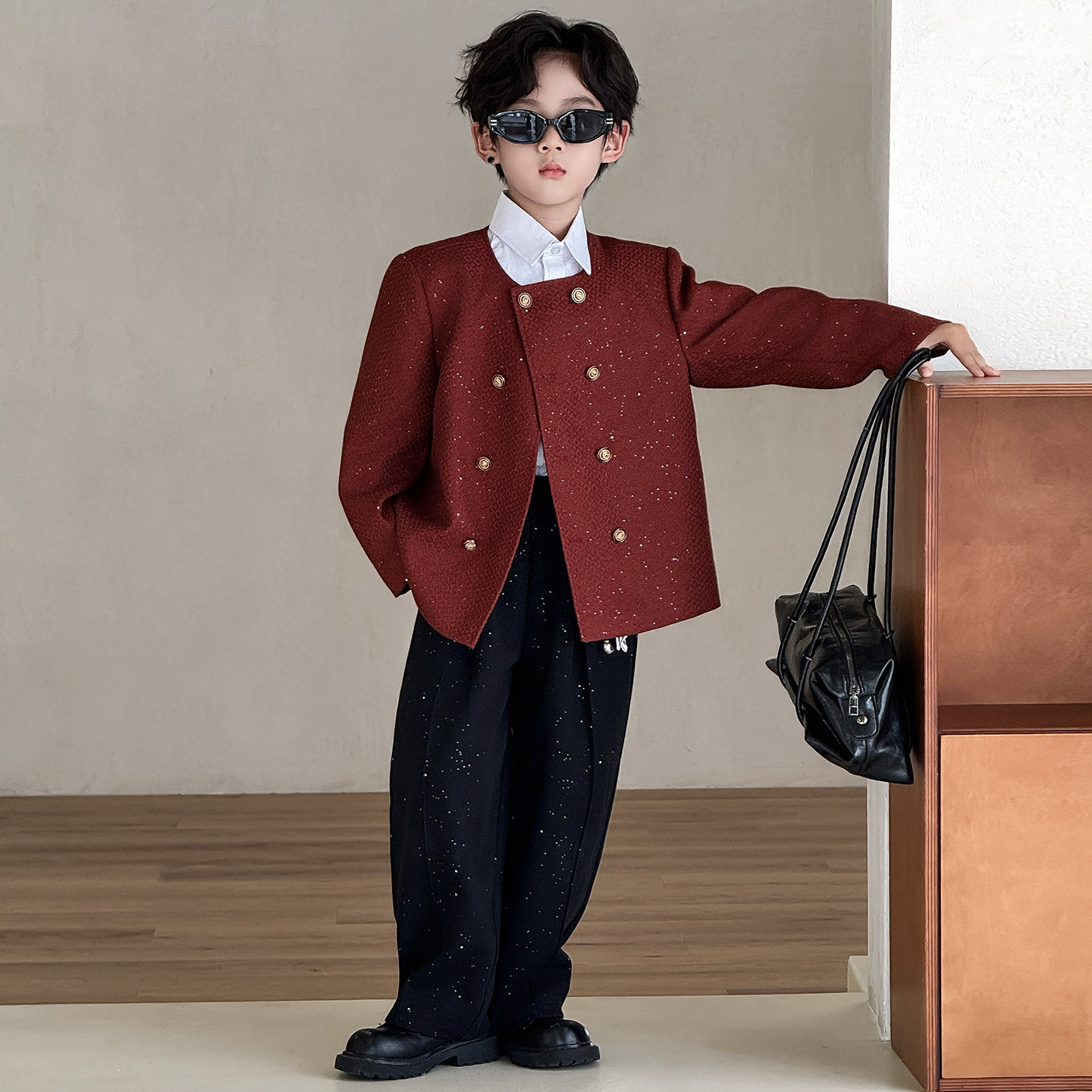 男童秋季小香风外套花童礼服