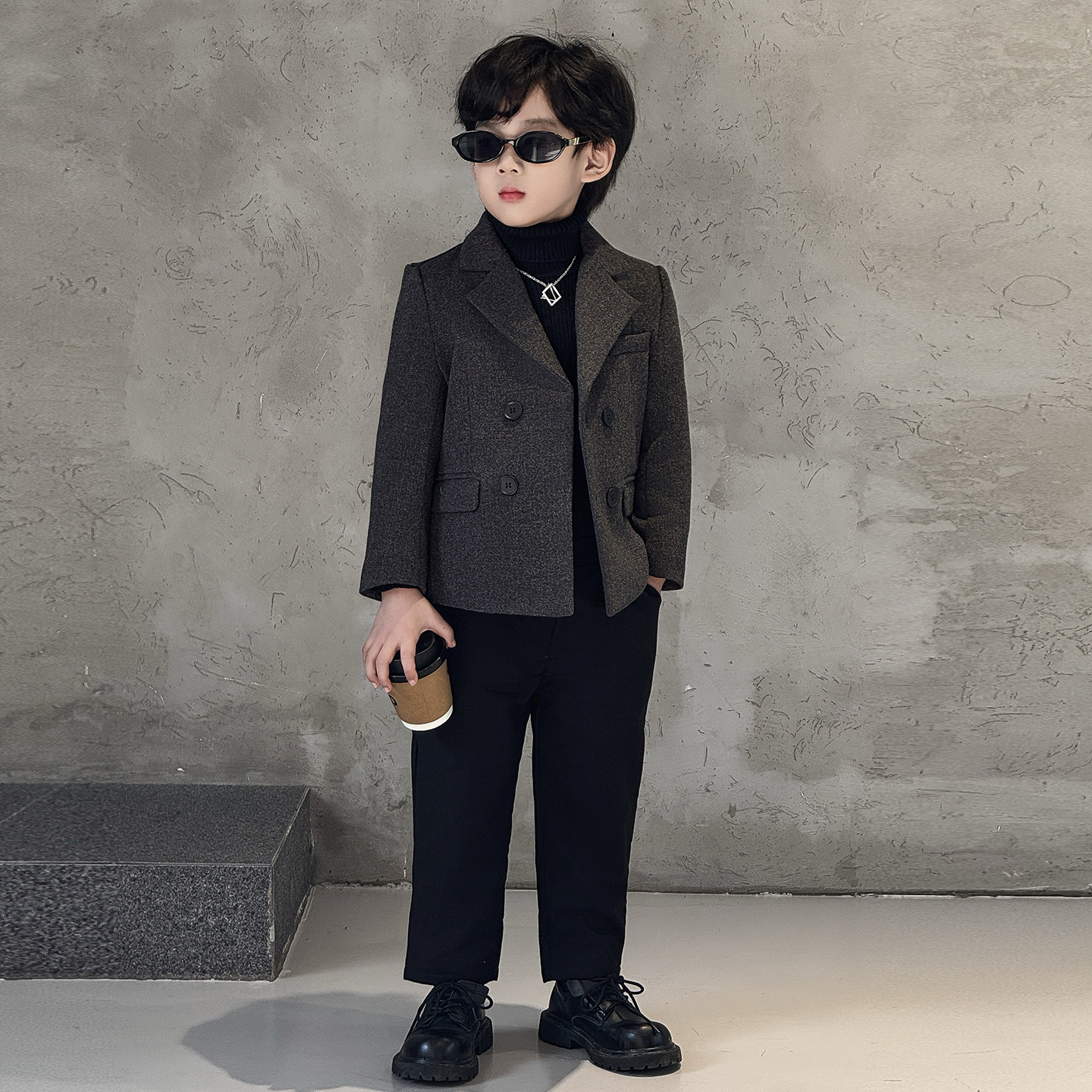 呢子男童西装套装高级感秋冬夹棉休闲小西服儿童花童元旦演出服潮,童装/婴儿装/亲子装,西服/小西装,淘宝优惠券,粉丝福利购,淘宝优惠卷