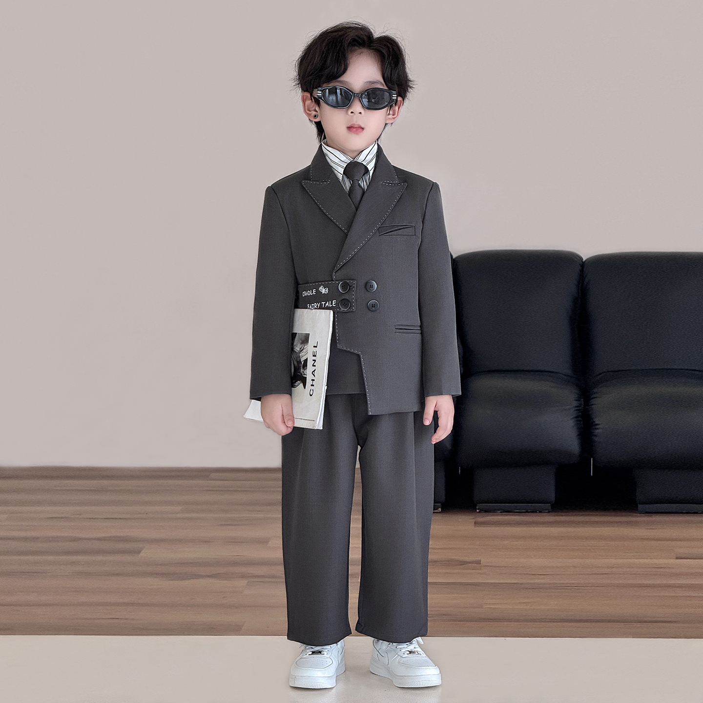 男童西装套装春秋新款演出服