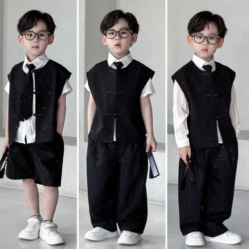 2025新款男童国风小西服套装
