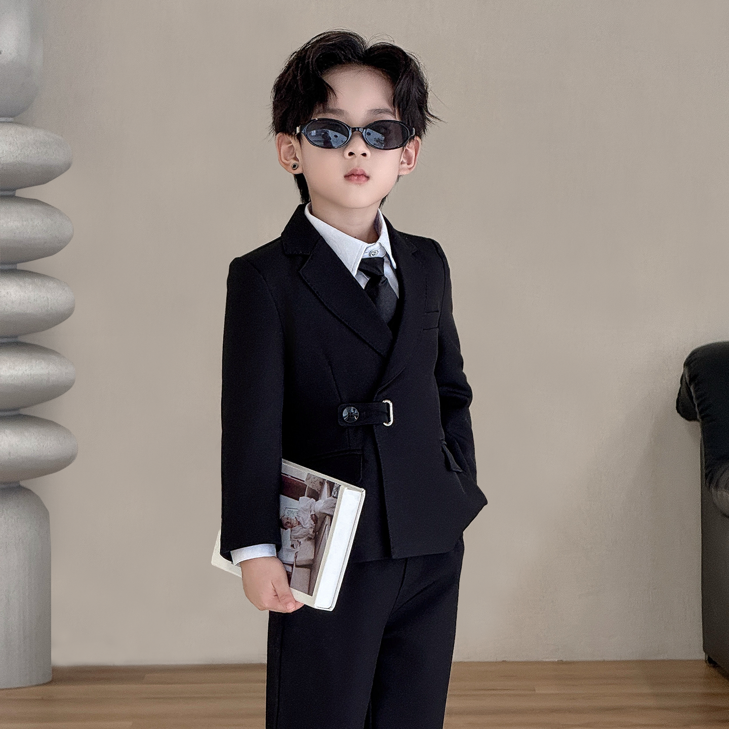 男童2025新款高级感主持人礼服