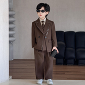 男童礼服高端儿童生日宴西服元 英伦风钢琴演出 旦小主持人朗诵西装