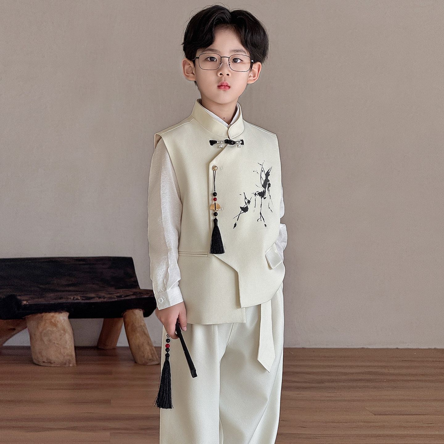 男童礼服2026新款国风小西服套装新中式儿童帅气花童小主持人演出