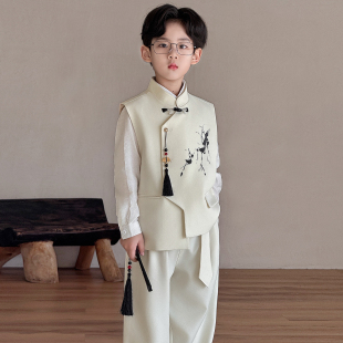男童礼服2026新款国风小西服套装新中式儿童帅气花童小主持人演出