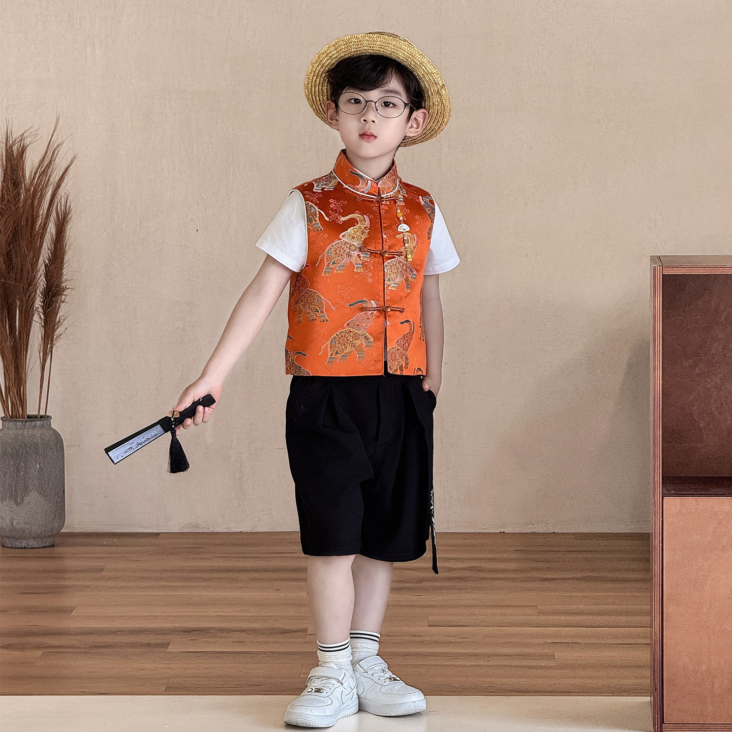 男童新中式唐装夏季礼服演出服
