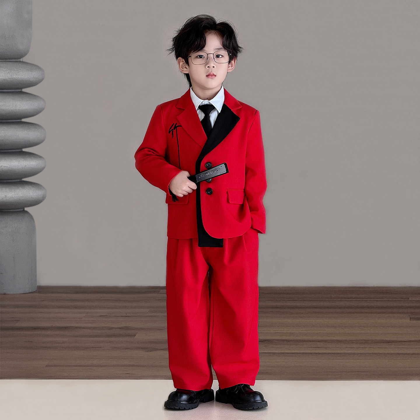 男童秋冬西装礼服套装